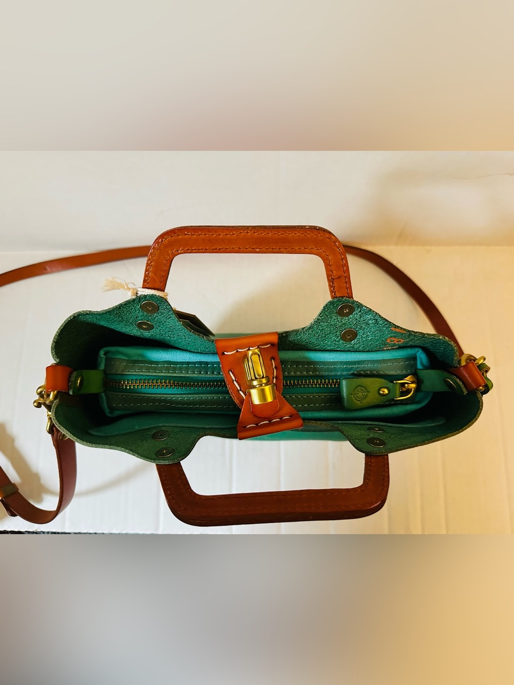 NWT 🌟 Old Trend (Modern Vintage) SPROUT LAND MINI TOTE (Aqua) - Picture 7 of 14